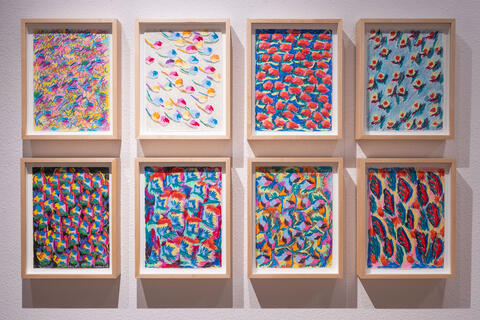 BarrickMuseum-Collections.jpg Eight different paintings displayed on a wall